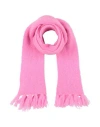 Msgm Woman Scarf Pink Size - Merino Wool, Polyamide, Elastane