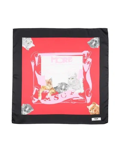 Msgm Woman Scarf Red Size - Polyester