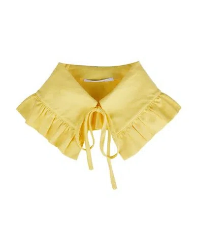 Msgm Woman Scarf Yellow Size - Cotton, Linen