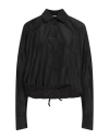 Msgm Puff-sleeves Buttoned Shirt In Black