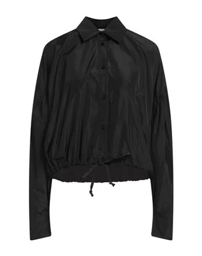 Msgm Puff-sleeves Buttoned Shirt In Black