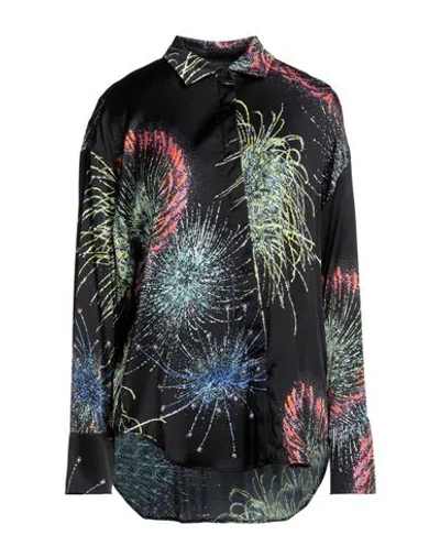 Msgm Woman Shirt Black Size 2 Viscose, Elastane
