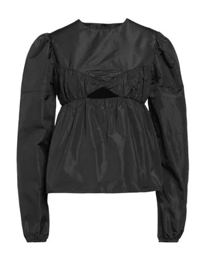 Msgm Woman Shirt Black Size 4 Polyester