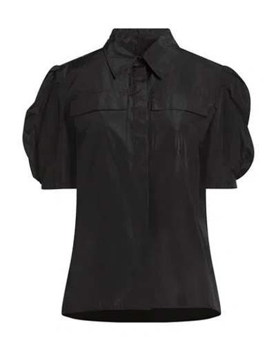 Msgm Woman Shirt Black Size 6 Polyester