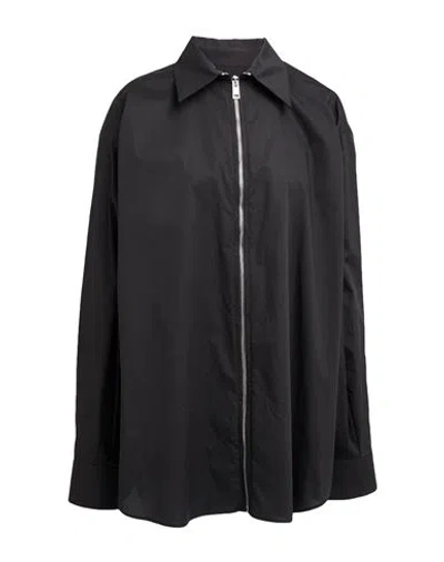Msgm Woman Shirt Black Size 8 Cotton