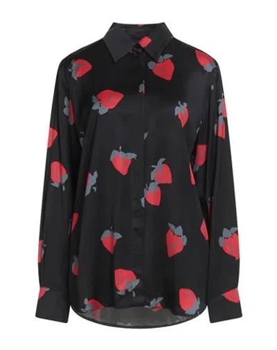Msgm Woman Shirt Black Size 8 Viscose