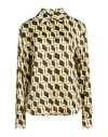 Msgm Woman Shirt Cream Size 6 Viscose In Multi