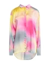 Msgm Woman Shirt Fuchsia Size 6 Viscose, Cupro In Pink