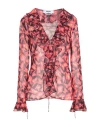 Msgm Woman Shirt Fuchsia Size 10 Polyester In Pink