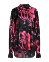 Msgm Woman Shirt Fuchsia Size 6 Viscose, Elastane In Pink