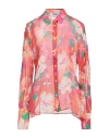 Msgm Woman Shirt Fuchsia Size 8 Viscose In Pink