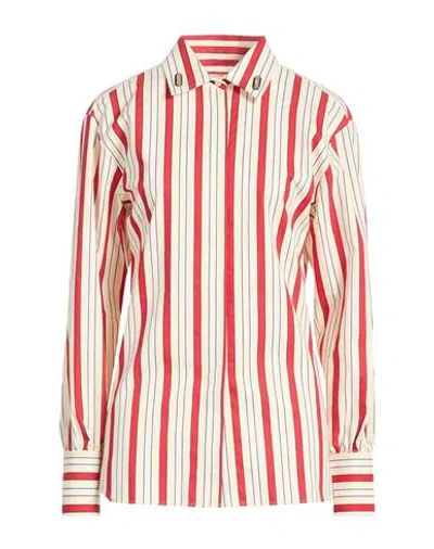 Msgm Woman Shirt Ivory Size 4 Cotton, Polyamide, Viscose In Multi