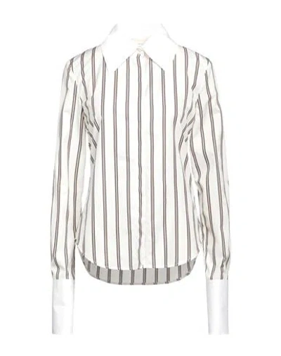 Msgm Woman Shirt Ivory Size 4 Cotton In White