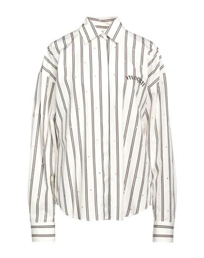 Msgm Woman Shirt Ivory Size 6 Cotton In White