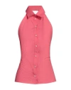 Msgm Woman Shirt Magenta Size 6 Cotton