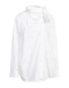Msgm Woman Shirt Off White Size 6 Cotton In White