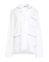 Msgm Woman Shirt Off White Size 8 Polyamide, Cotton