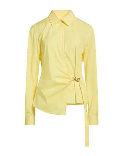 Msgm Woman Shirt Pastel Yellow Size 0 Cotton