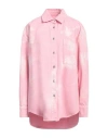 Msgm Woman Shirt Pink Size 4 Cotton