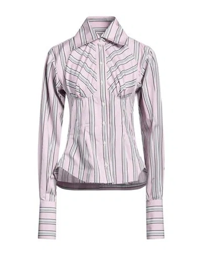 Msgm Woman Shirt Pink Size 4 Cotton