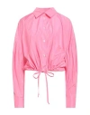 Msgm Woman Shirt Pink Size 4 Polyester In Pink