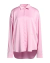 Msgm Woman Shirt Pink Size 4 Polyester In Pink