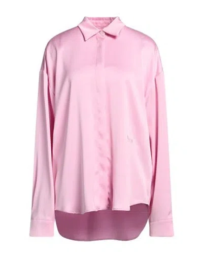 Msgm Woman Shirt Pink Size 4 Polyester