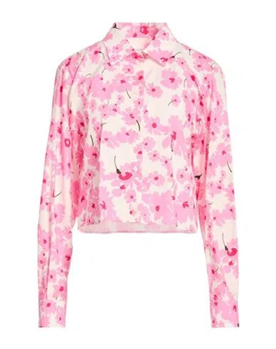Msgm Woman Shirt Pink Size 8 Cotton