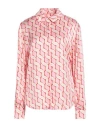 Msgm Woman Shirt Pink Size 8 Viscose In Multi