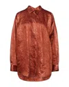 Msgm Shirts In Brown