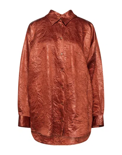 Msgm Shirts In Brown