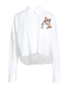Msgm Woman Shirt White Size 10 Cotton In White