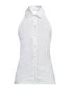 Msgm Woman Shirt White Size 8 Cotton In White
