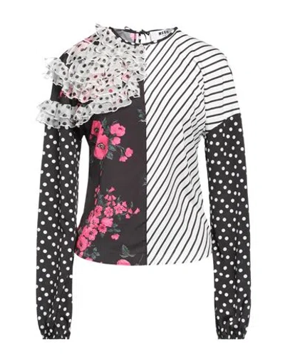 Msgm Woman Shirt White Size 4 Polyester