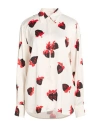 Msgm Woman Shirt White Size 6 Viscose In White