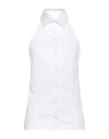 Msgm Woman Shirt White Size 8 Cotton