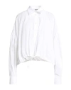 Msgm Woman Shirt White Size 8 Cotton, Elastane