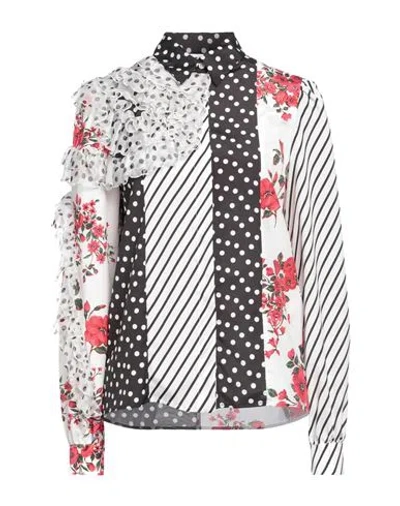 Msgm Woman Shirt White Size 8 Polyester