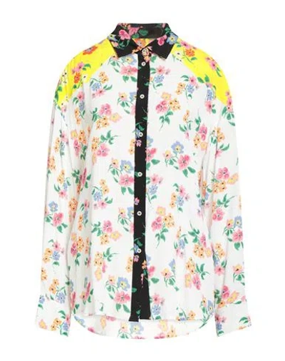 Msgm Woman Shirt White Size 8 Viscose