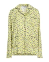 Msgm Woman Shirt Yellow Size 8 Polyester