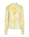 Msgm Woman Shirt Yellow Size 8 Polyester In Yellow