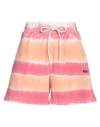 Msgm Woman Shorts & Bermuda Shorts Apricot Size S Cotton In Orange