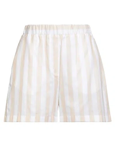 Msgm Woman Shorts & Bermuda Shorts Beige Size 8 Cotton In White