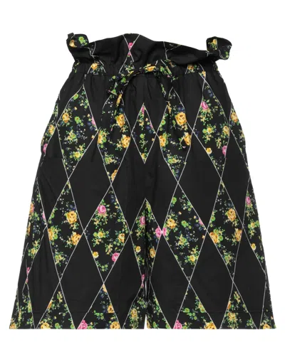 Msgm Woman Shorts & Bermuda Shorts Black Size 10 Cotton