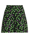 Msgm Woman Shorts & Bermuda Shorts Black Size 4 Cotton In Green
