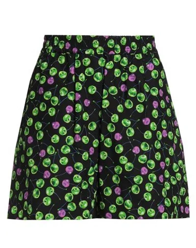 Msgm Woman Shorts & Bermuda Shorts Black Size 4 Cotton In Green