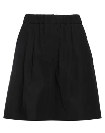 Msgm Woman Shorts & Bermuda Shorts Black Size 4 Viscose, Cotton