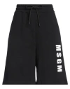 Msgm Woman Shorts & Bermuda Shorts Black Size S Cotton, Polyester In Black