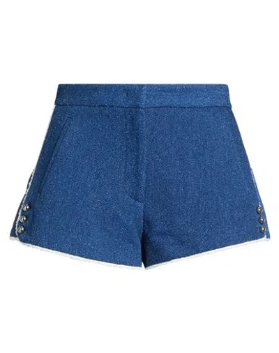 Msgm Woman Shorts & Bermuda Shorts Blue Size 4 Cotton, Polyester