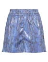Msgm Woman Shorts & Bermuda Shorts Blue Size 4 Polyester